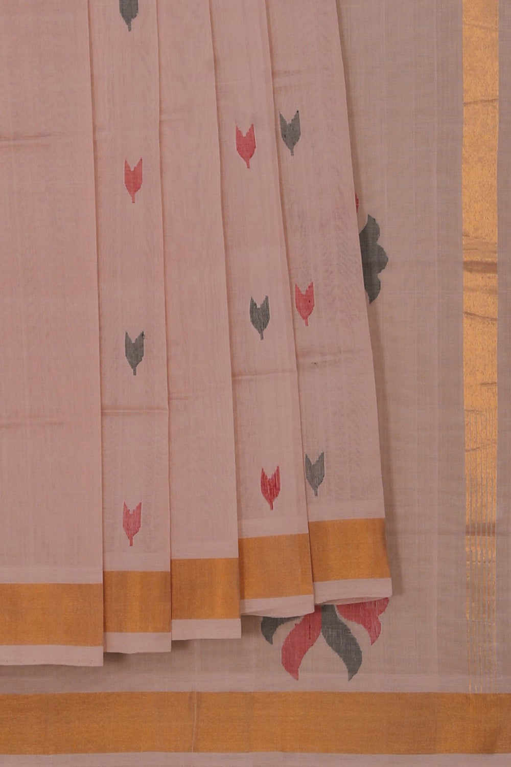 Image of Uppada Cotton Pink Saree